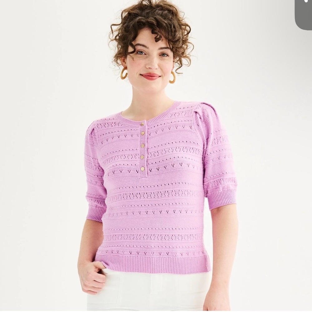 Draper James Short Sleeve Sweater